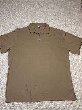 Nike Golf Dri-Fit Polo Brown Earth-Tones, Short Sleeve, Collared 2XL